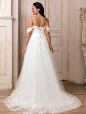 Suknia Ślubna Kontrafałdy 7 robe de mariee boheme chic dentelle bretelles fines 4 turbo 272302 5000x