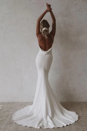 Suknia Ślubna Do Kostek 10 robe de mariee boheme chic forme sirene dos 720x