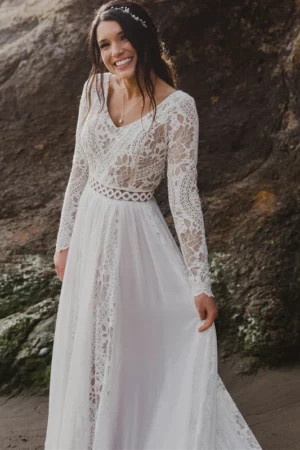 Suknia Ślubna Boho Stylowa Swoboda