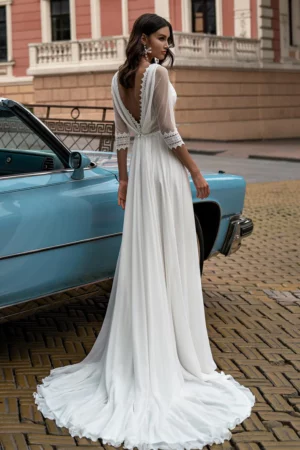 Suknia Ślubna Lata 50 5 robe mariee boheme mousseline 720x