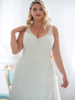 Suknia Ślubna Dekolt Amerykański 5 robe de mariage grande taille 3 turbo 432623 5000x
