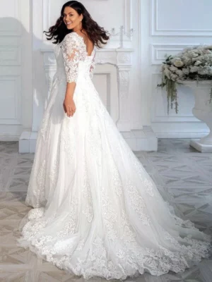Suknia Ślubna Krepa 6 robe de mariee boheme grande taille 4 turbo 514194 5000x