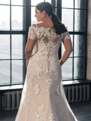Suknia Ślubna Krótki Przód 7 robe de mariee femme ronde dentelle 3 turbo 802989 5000x