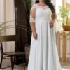 Suknia Ślubna Dekolt V Długi Rękaw 9 robe longue mariage femme ronde 1 turbo 670376 5000x