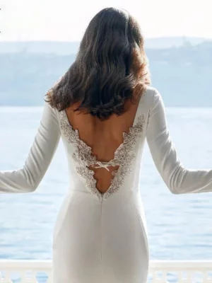 Suknia Ślubna Szyfon 9 robe mariee sirene satin 3 turbo 852540 5000x