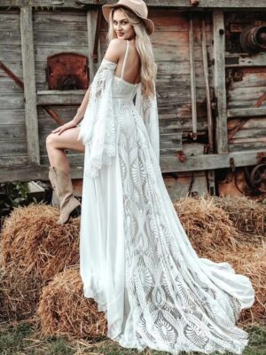 Suknia Ślubna Z Kryształkami 6 Suknia ślubna Boho Wschód Marzeń