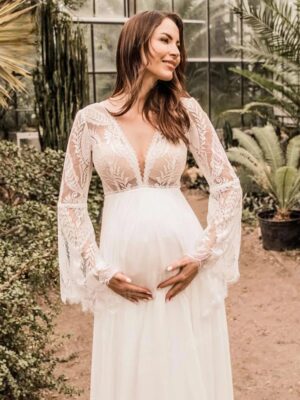 Suknia Ślubna 160 Cm 9 Suknia ślubna Boho Perłowy Blask