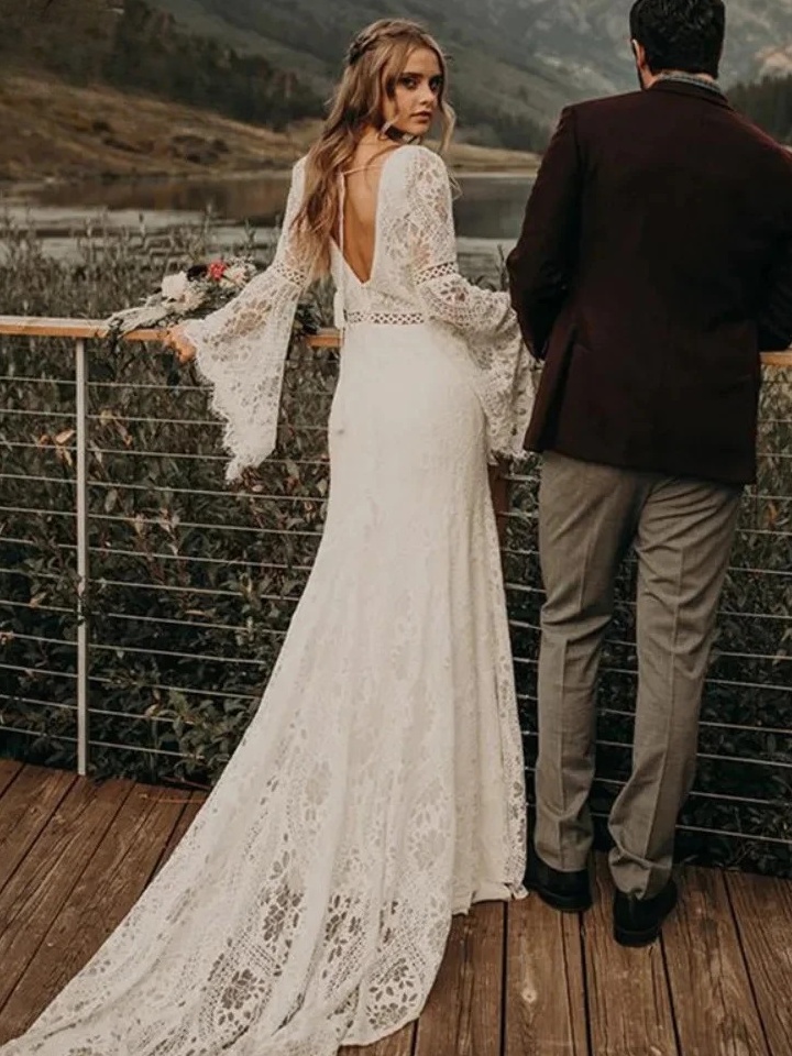 Suknia Ślubna Ciążowa Boho 4 Suknia ślubna Boho Cień Niebios