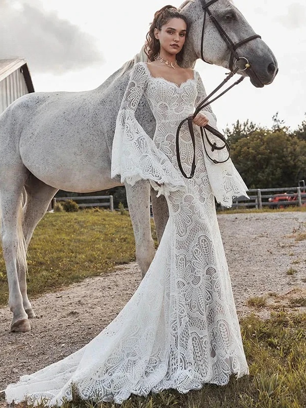 Suknia Ślubna Boho Syrenka 1 Suknia ślubna Boho Szmer Wspomnień