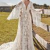 Suknia Ślubna Boho Rustykalna 13 Suknia ślubna Boho Senna Pieśń