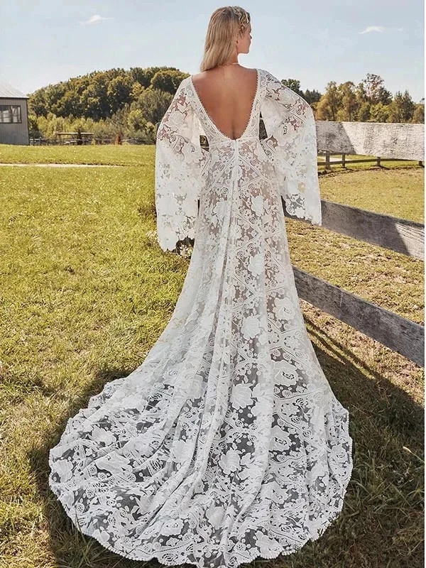 Suknia Ślubna Boho Rustykalna 2 Suknia ślubna Boho Senna Pieśń